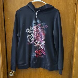 Cato Black Hoodie with Pink and White Design